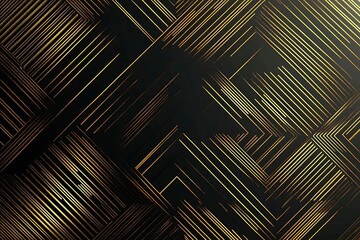 Abstract dark geometric background featuring glowing golden lines and sparkles, creating a modern, futuristic, and elegant design.
