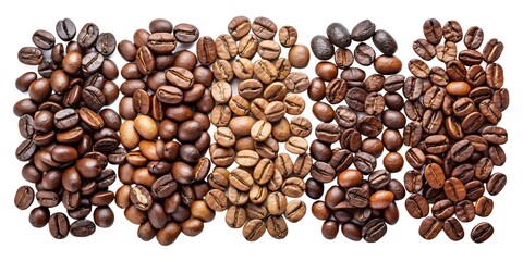 Naklejka premium coffee beans on a white background