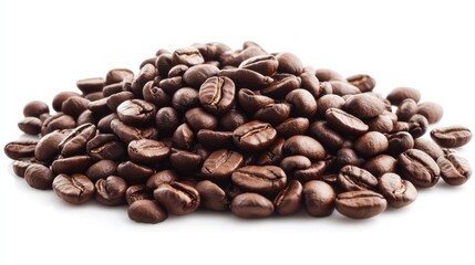 Fototapeta premium coffee beans o n a white background