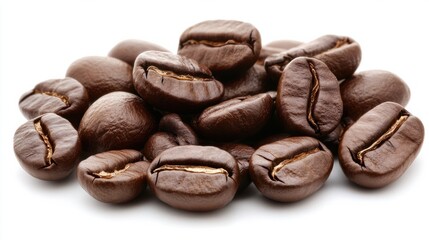 Obraz premium coffee beans white background