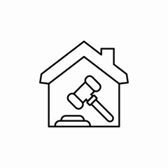 real estate auction icon sign vector