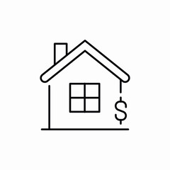 real estate price icon sign vector