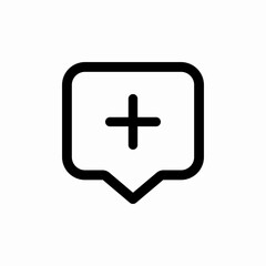 annotation speech bubble add plus icon sign vector