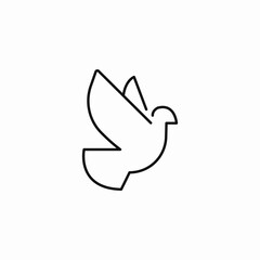 dove peace icon sign vector