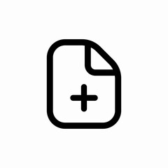 file plus add icon sign vector