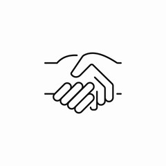 handshake deal icon sign vector