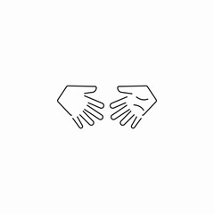 handshake greeting icon sign vector