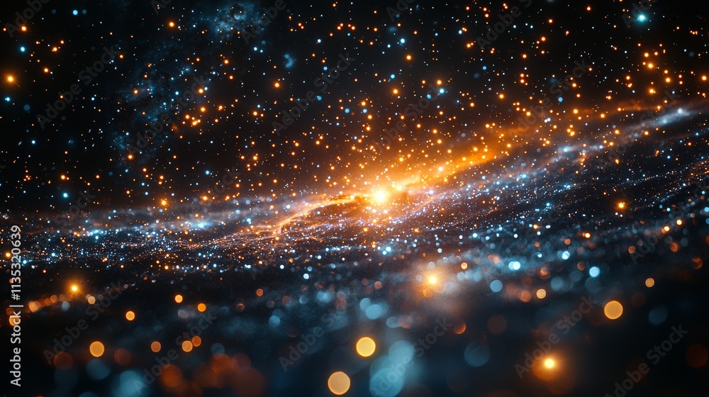 Wall mural an observatory in deep space, dedicated to capturing images of far-off galaxies and cosmic occurrenc
