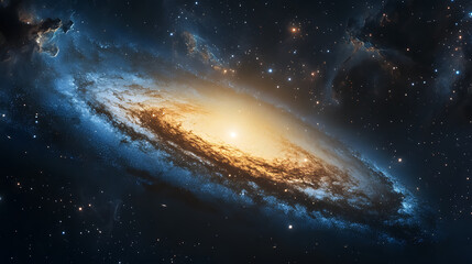 Fototapeta premium A stunning view of the Andromeda Galaxy.