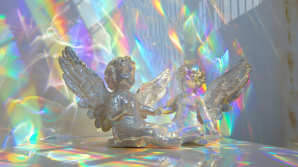 Iridescent Computer Angels