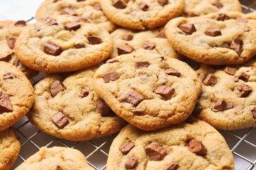 Freshly Baked Chocolate Chip Cookies
Cookie Tray - Baking - Aesthetic