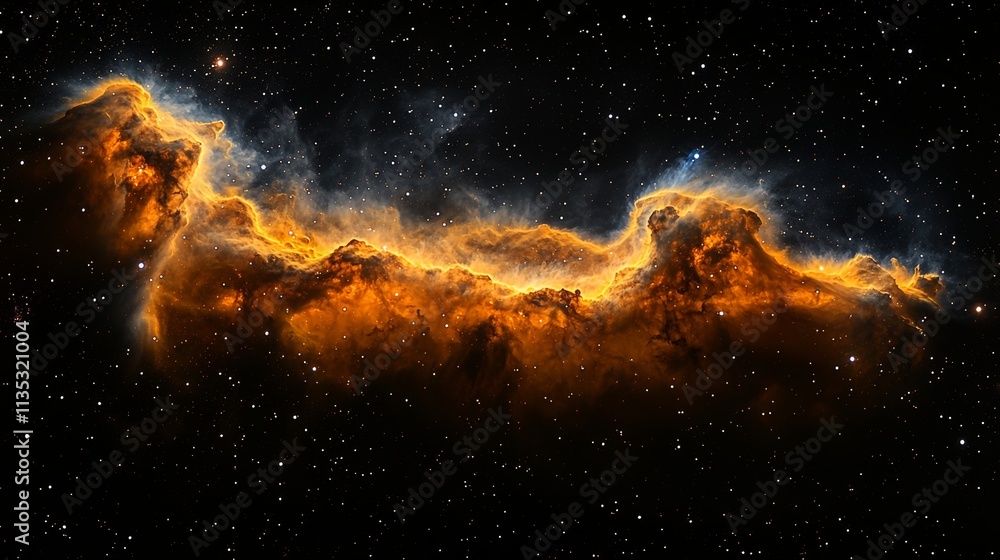 Aufkleber equirectangular projection of a panoramic space nebula with stars.