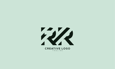 Fototapeta premium RR Abstract initial monogram letter alphabet logo design