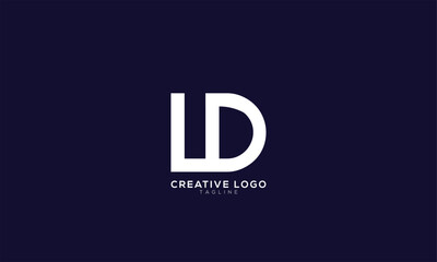 Fototapeta premium LD UD Abstract initial monogram letter alphabet logo design