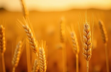 Background with wheat and empty space for text. Harvest festival, lugnasad, lammas, grain harvest festival, bread day. Farmer's bread. growing grain crops 