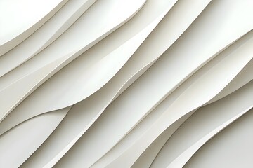 Obraz premium An elegant abstract background featuring flowing, wavy lines in shades of white, creating a sense of depth and fluidity. Ideal for contemporary design projects.