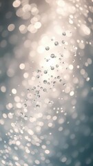 Shimmering abstract water droplets, ethereal light, soft focus, dreamy background, pure, soft, backdrop