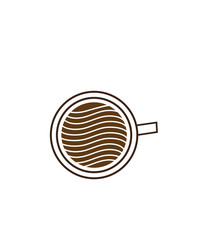 abstract coffee cup logo, abstract coffee shop logo