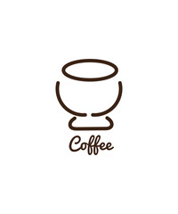 abstract coffee cup logo, abstract coffee shop logo