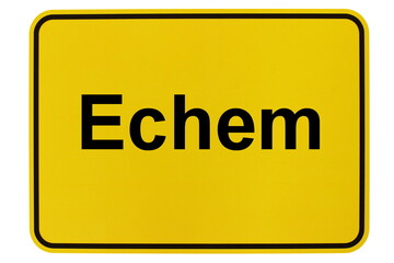 Illustration eines Ortsschildes der Gemeinde Echem in Niedersachsen