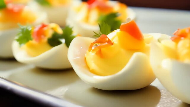Deviled Eggs with Garnish
