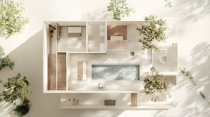 An architect reviewing blueprints.