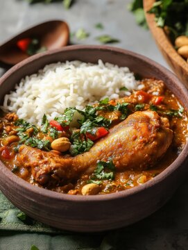 National Dish of Niger Djerma Stew, Niger-style djerma, or peanut chicken stew