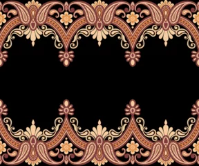 Damask pattern background Geometric ethnic oriental ikat seamles