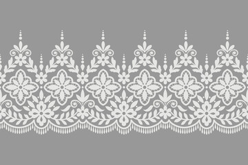 Lace seamless pattern background Geometric ethnic oriental ikat seamless pattern traditional Design for background, carpet, wallpaper, clothing, wrapping, Batik, fabric, illustration embroidery.