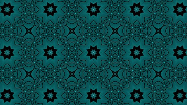 caleidoscopio Teal patrones florales creaci&oacute;n de dise&ntilde;o textil geom&eacute;trica,
ideal para papeles pintados, telas, invitaciones y estampados con un toque moderno y
toque elegante.
