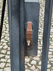 Door lock on a metal door