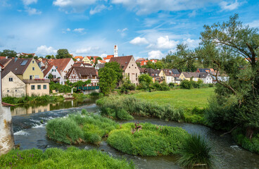 Harburg is a beautiful village in the Wornitz River valley in Bavaria, Germany