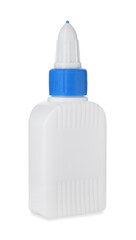 One bottle of glue isolated on white