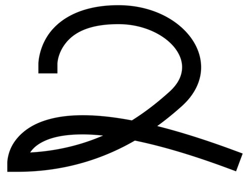 Number 2 or Letter Z stylized logo/shape