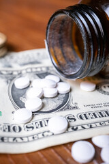pills and dollar money