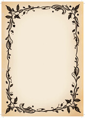 Elegant vintage floral border design