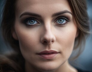 Obraz premium Porträt einer jungen schönen Frau im Nebel