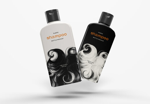 Shampoo Bottle Mockup &ndash; High-Quality PSD Template with Editable Background Color for Branding and Packaging Design