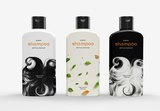 Shampoo Bottle Mockup &ndash; High-Quality PSD Template with Editable Background Color for Branding and Packaging Design