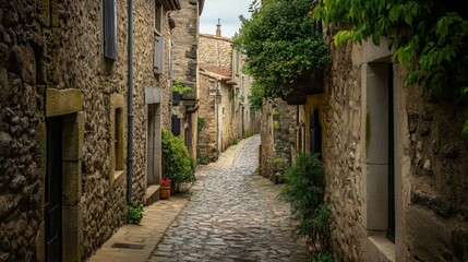 Obraz premium Charming European Stone Alleyway