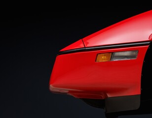Drivers side view of the front bumper