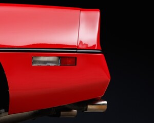 Drivers side view of rear bumper