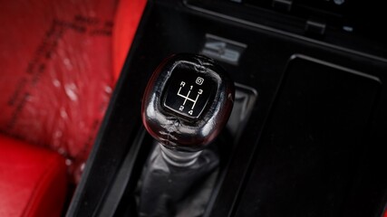 Shift knob in a car