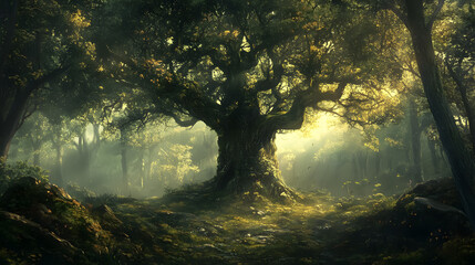 A tree standing tall.