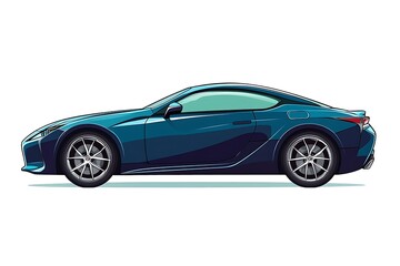 Fototapeta premium Side view of a modern luxury coupe car