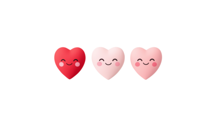 Cute smiling hearts, Valentine's Day theme