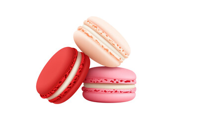 Obraz premium colorful macaroons isolated on white background