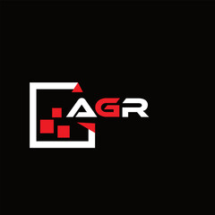 Fototapeta premium AGR creative minimalist letter logo. AGR unique vector initials alphabet letter logo design