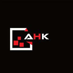 AHK creative minimalist letter logo. AHK unique vector initials alphabet letter logo design