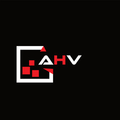 AHV creative minimalist letter logo. AHV unique vector initials alphabet letter logo design
